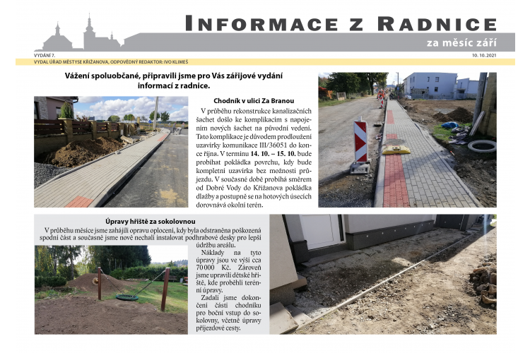 Informace z radnice - Září