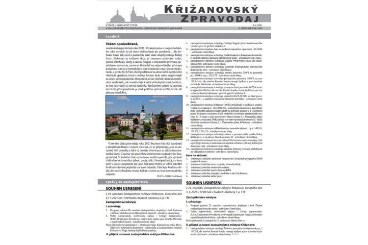 Křižanovský zpravodaj 1/2021