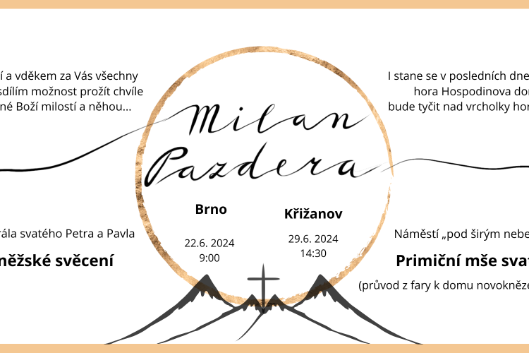 Primiční mše svatá na Benešově náměstí
