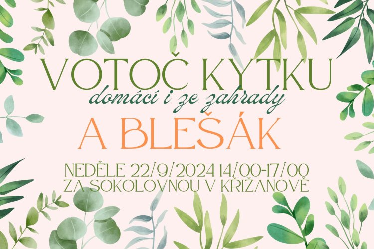 Votoč kytku domácí i ze zahrady a BLEŠÁK