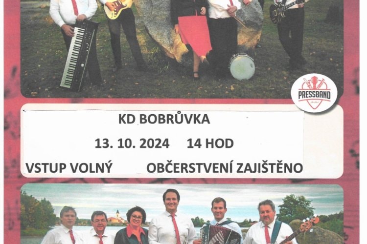 Koncert dechové hudby Veseláci a PressBand