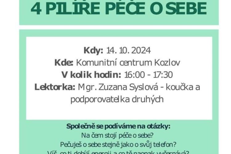 Praktický workshop 4 pilíře péče o sebe