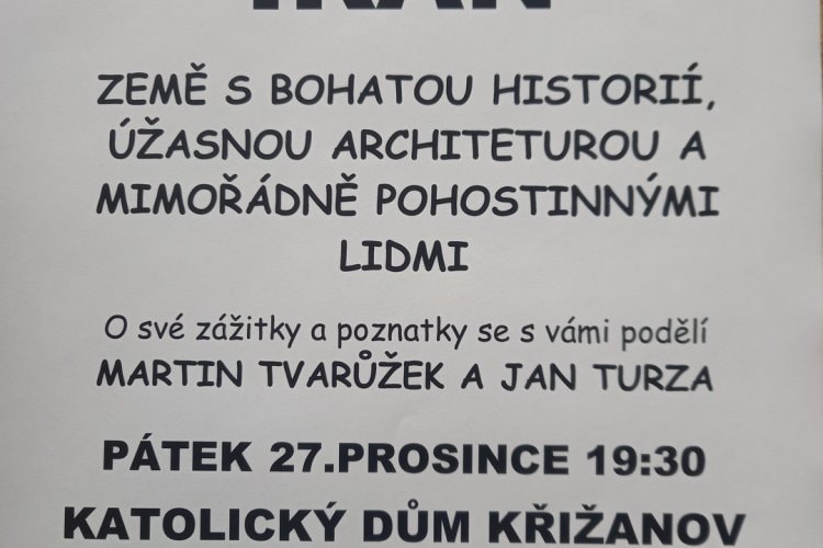Páteční podvečer v Katolickém domě - ÍRÁN