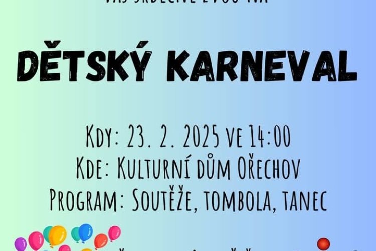 Dětský karneval v Ořechově