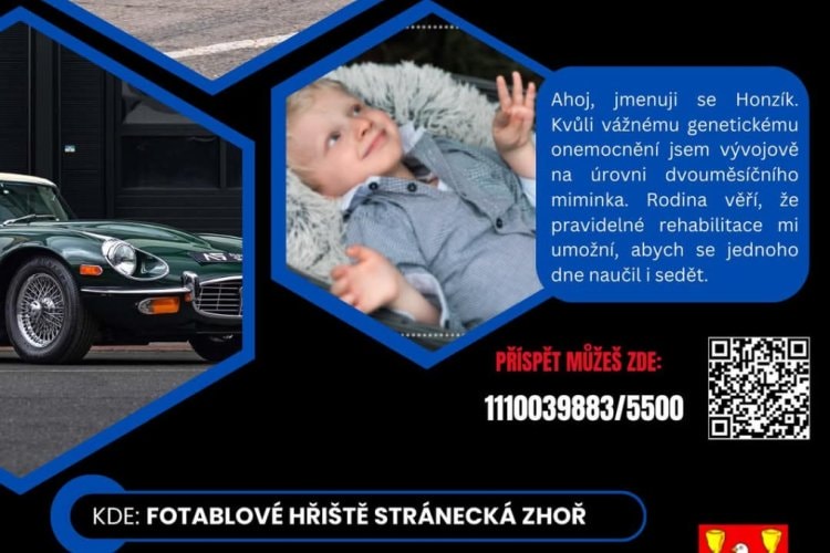 Charitativní sraz sportovních aut a veteránů na pomoc Honzíkovi
