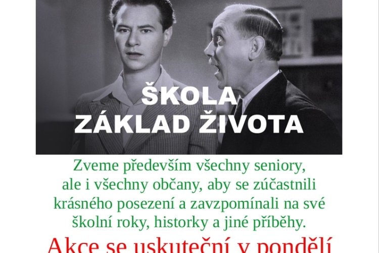 Setkání seniorů na téma: Škola- základ života