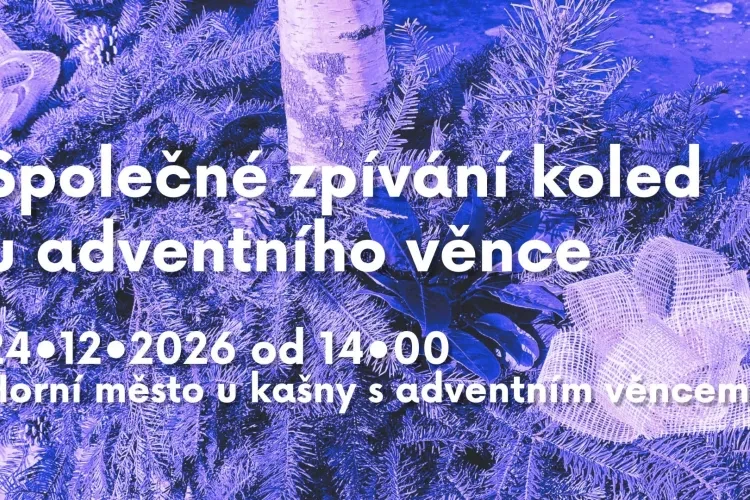 Společné zpívání koled u adventního věnce