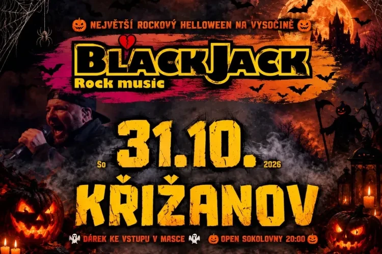 Rocková halloweenská zábava Black Jack